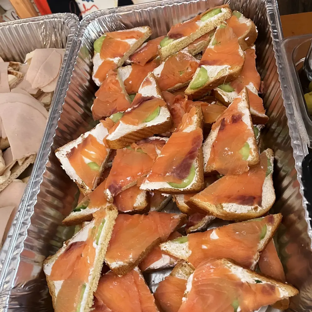 Canapés plated for an event